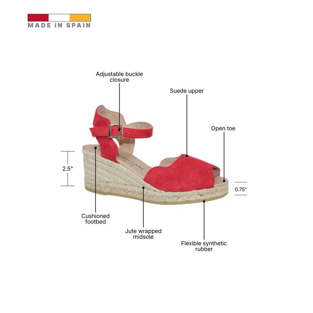 ERIC MICHAEL LUPA WOMEN’S ESPADRILLE in Red - Picture 2 of 3